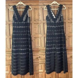 JS Collections‎ Petite 10 Petite Black Lace Maxi Formal Dress - Flawed